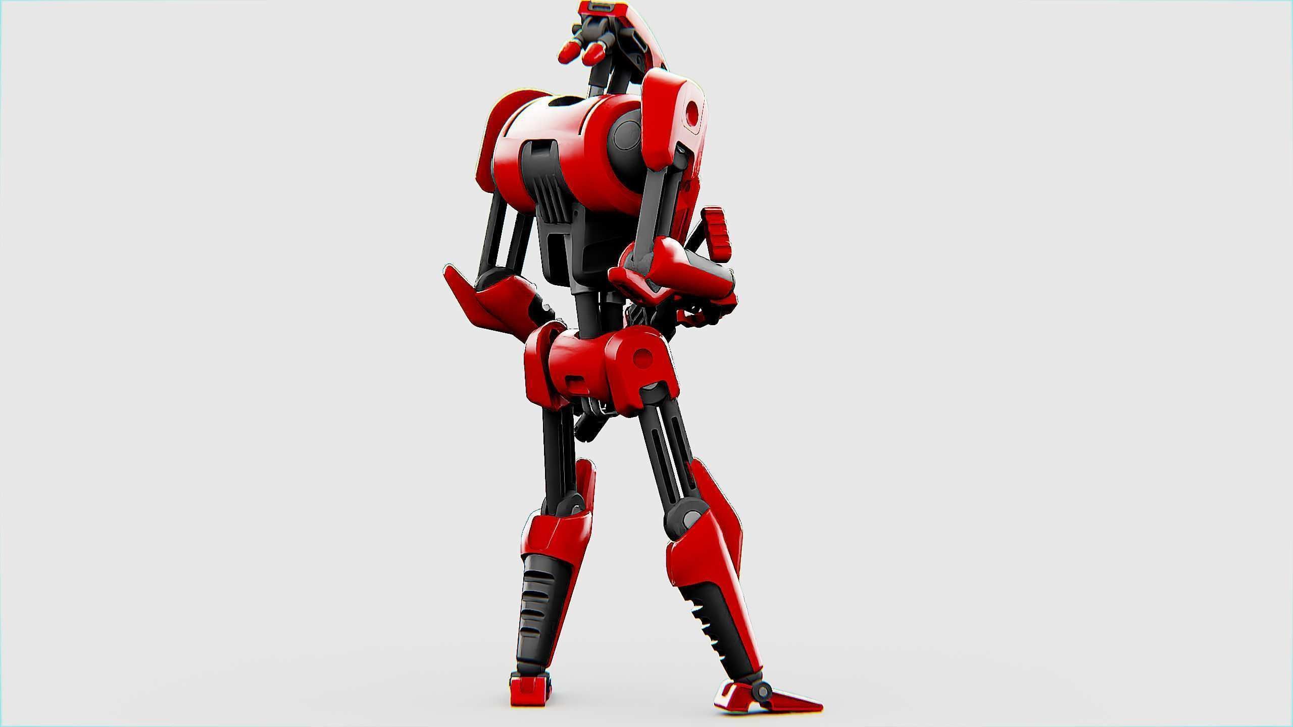 BATTLE DROID KA-20  Rigged for Unreal Engine - Unity - MIXAMO 3D model_10