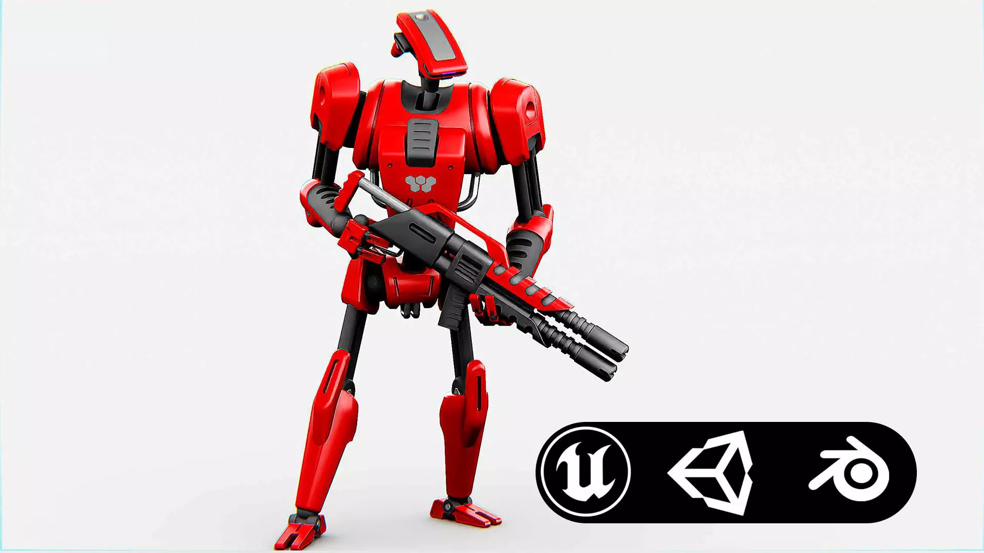 BATTLE DROID KA-20  Rigged for Unreal Engine - Unity - MIXAMO 3D model_0