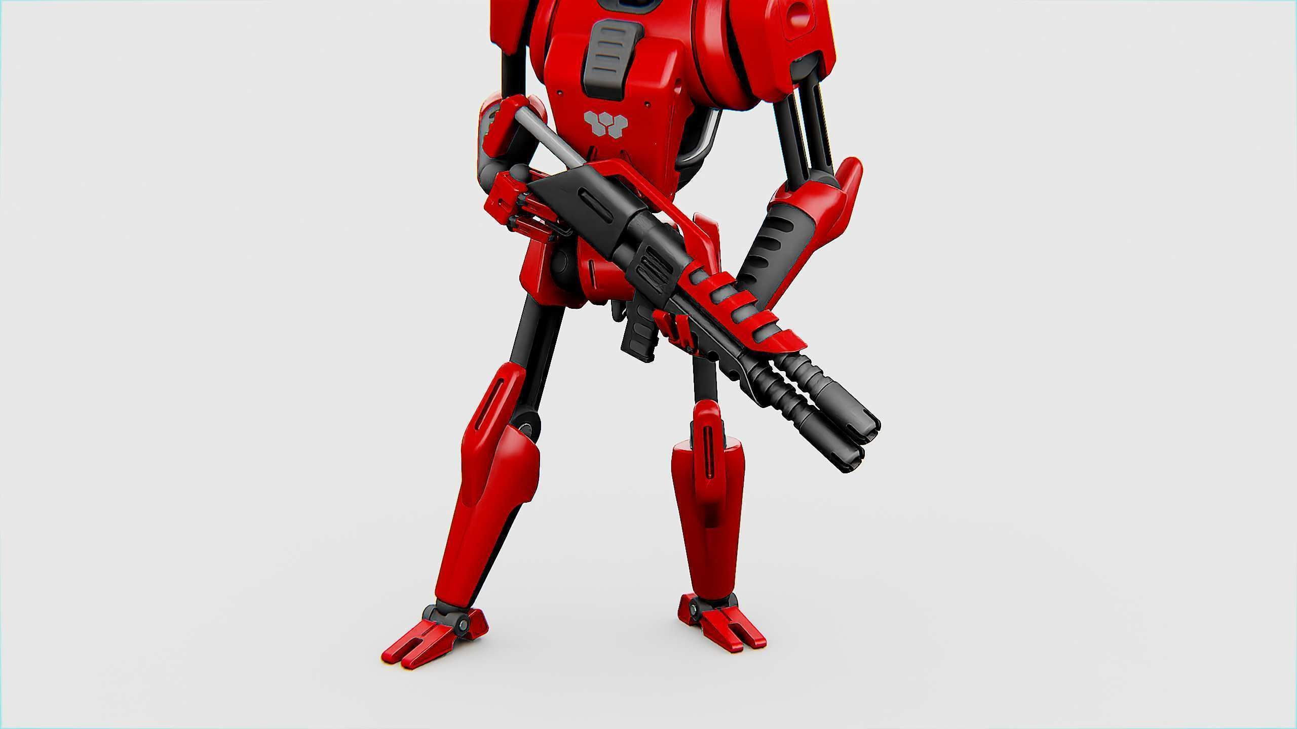 BATTLE DROID KA-20  Rigged for Unreal Engine - Unity - MIXAMO 3D model_27