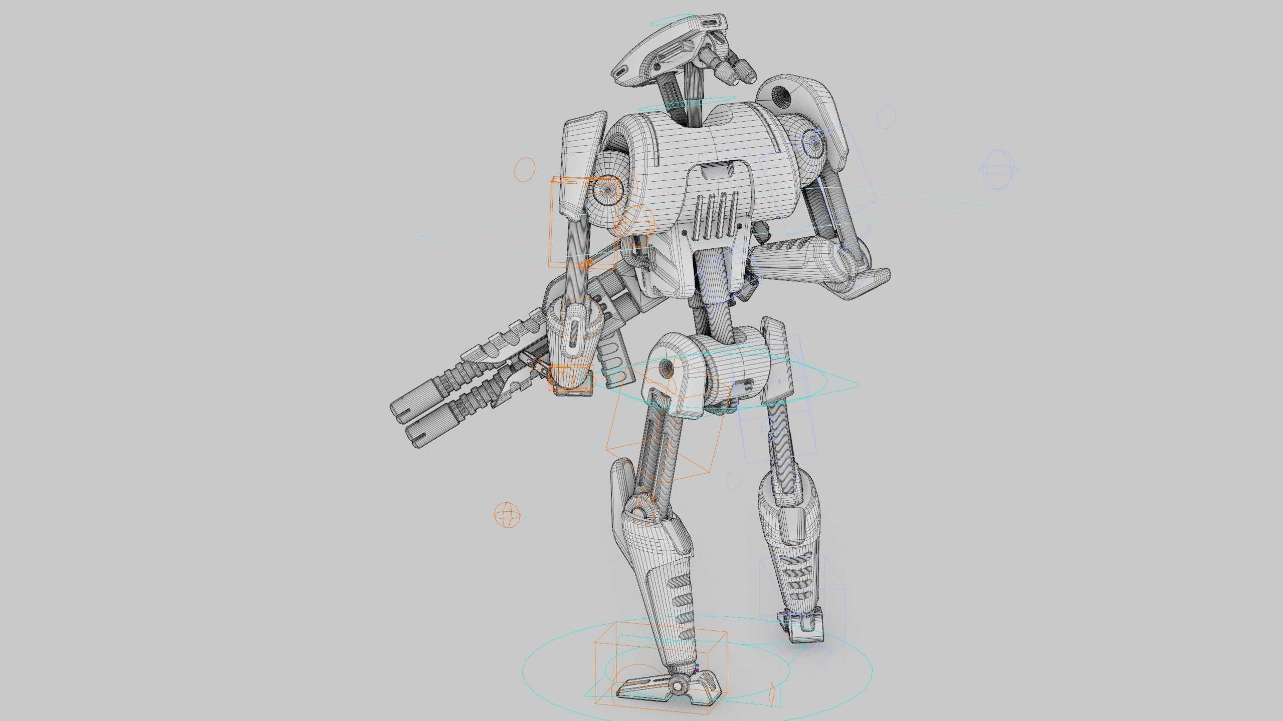 BATTLE DROID KA-20  Rigged for Unreal Engine - Unity - MIXAMO 3D model_41