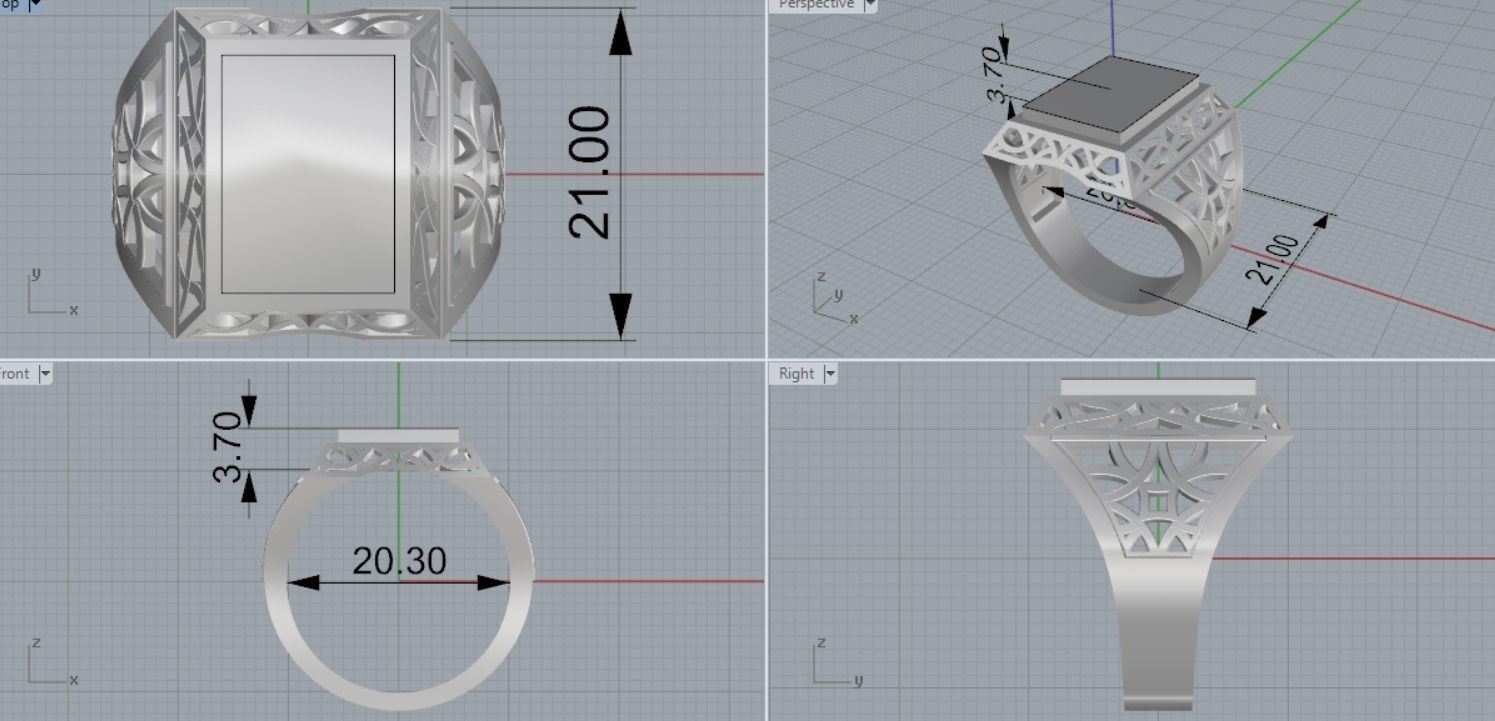 Rings 3D print model_7