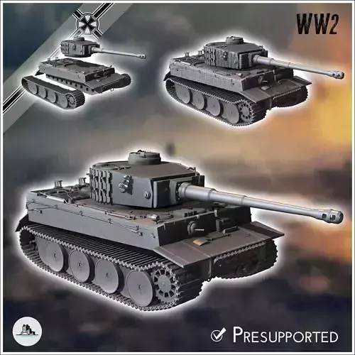 Panzer VI Tiger Ausf E 1942 early - miniatures tabletop scenery 3D print model