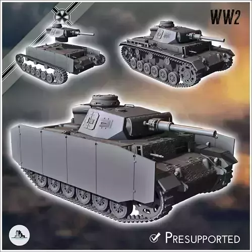 Panzer III Ausf M Flammpanzer SdKfz 141-3  - miniatures tabletop