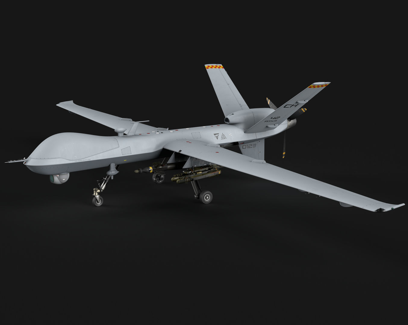 General Atomics MQ-9 Reaper 8K Drone 3D model_6