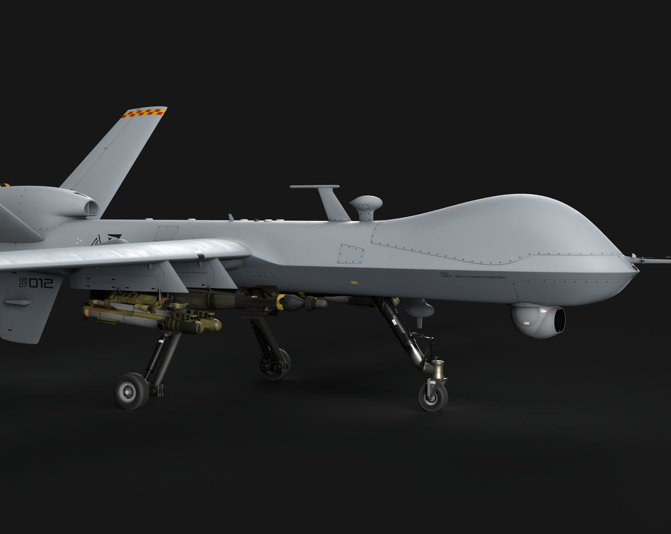 General Atomics MQ-9 Reaper 8K Drone 3D model_2