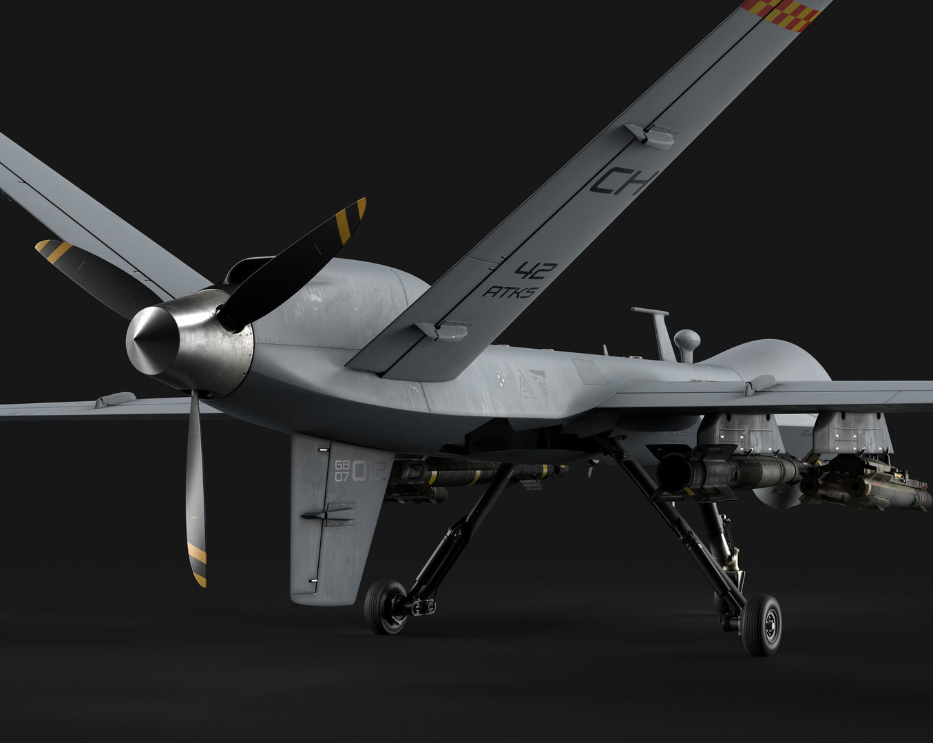 General Atomics MQ-9 Reaper 8K Drone 3D model_17