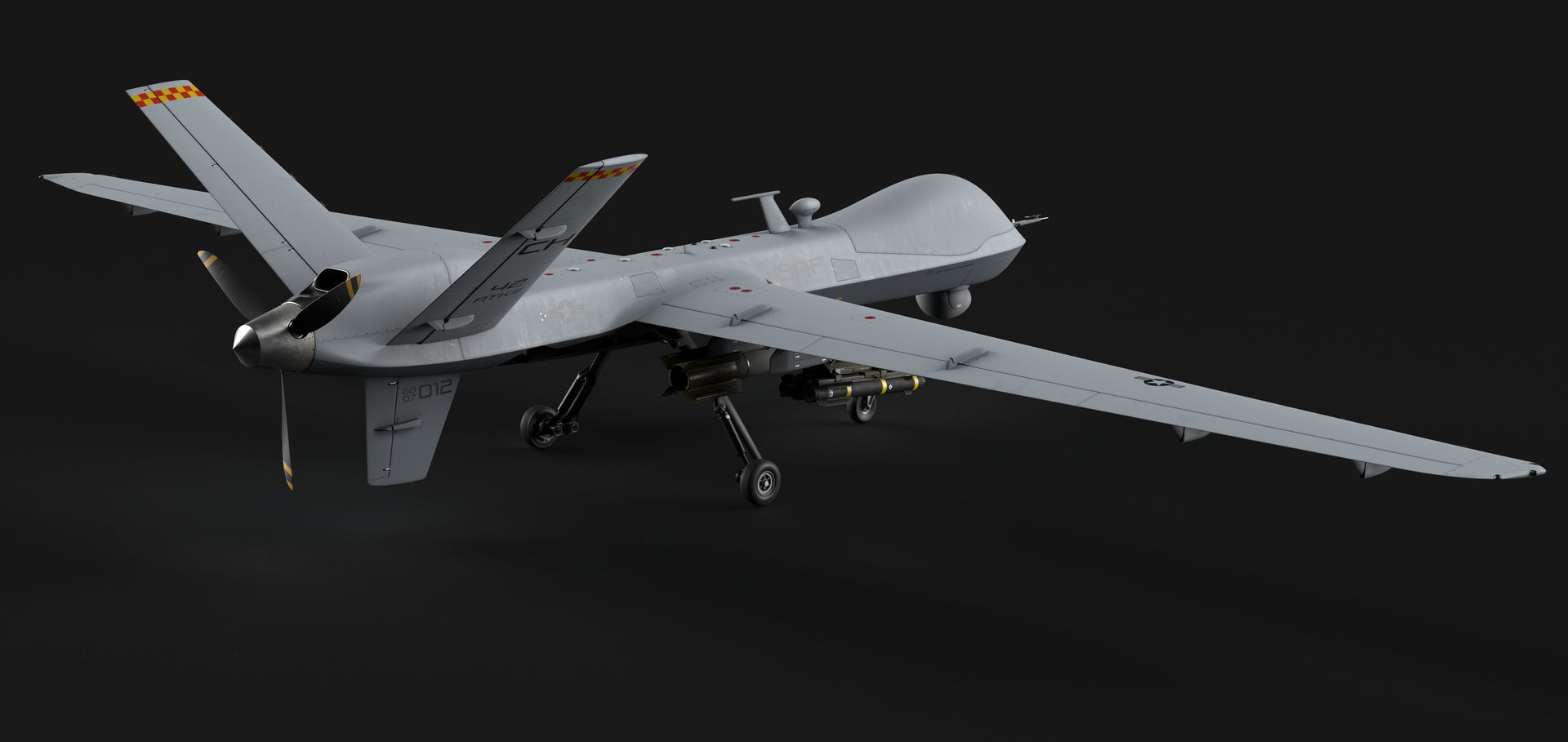 General Atomics MQ-9 Reaper 8K Drone 3D model_40