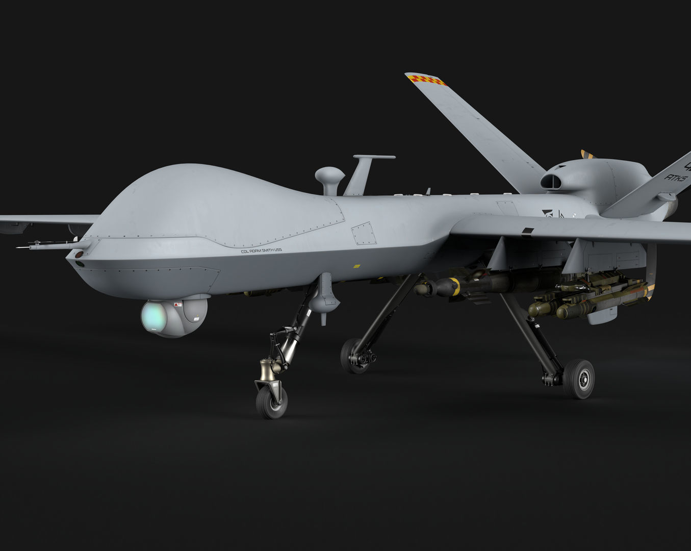 General Atomics MQ-9 Reaper 8K Drone 3D model_3
