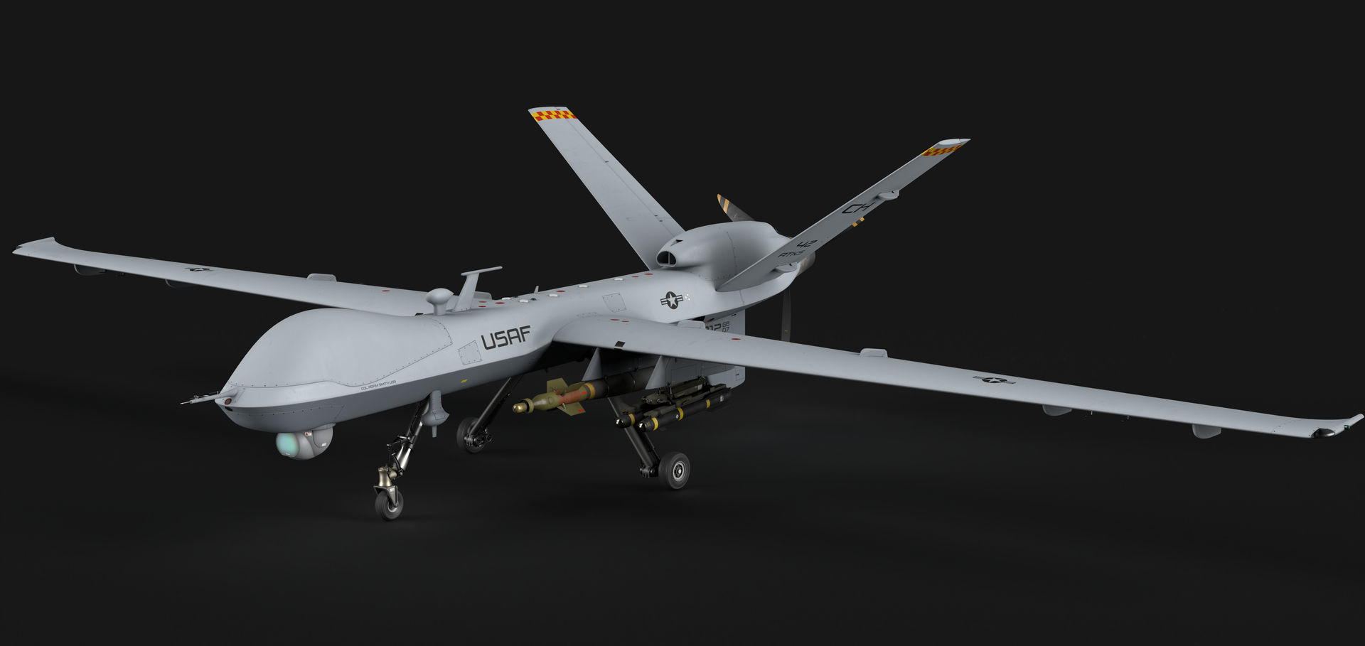 General Atomics MQ-9 Reaper 8K Drone 3D model_41