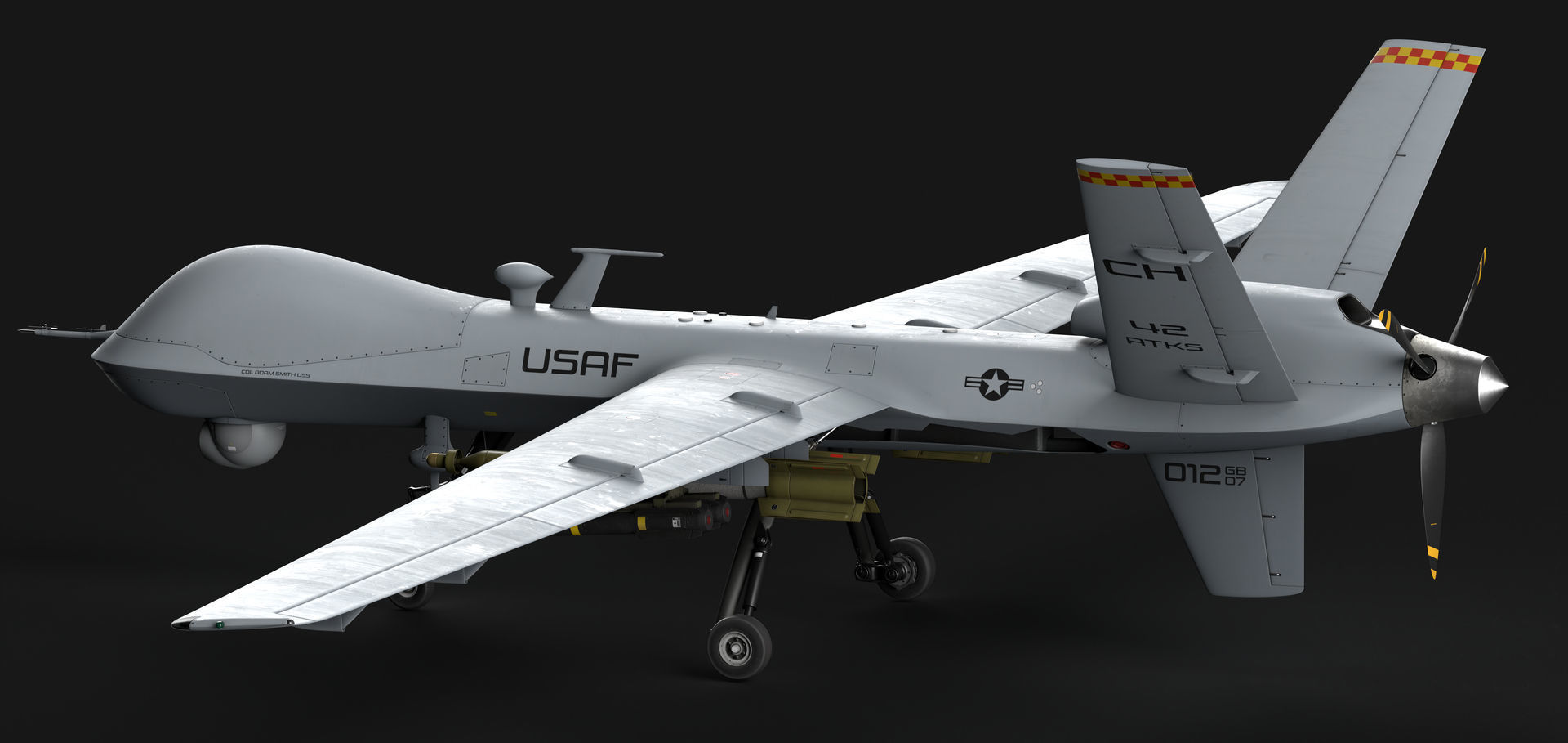 General Atomics MQ-9 Reaper 8K Drone 3D model_23