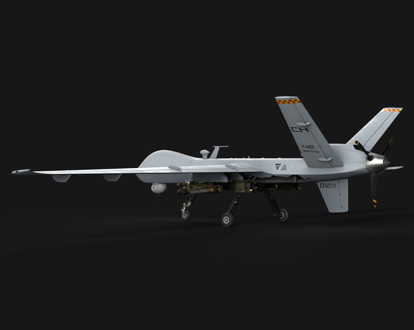 General Atomics MQ-9 Reaper 8K Drone 3D model_5