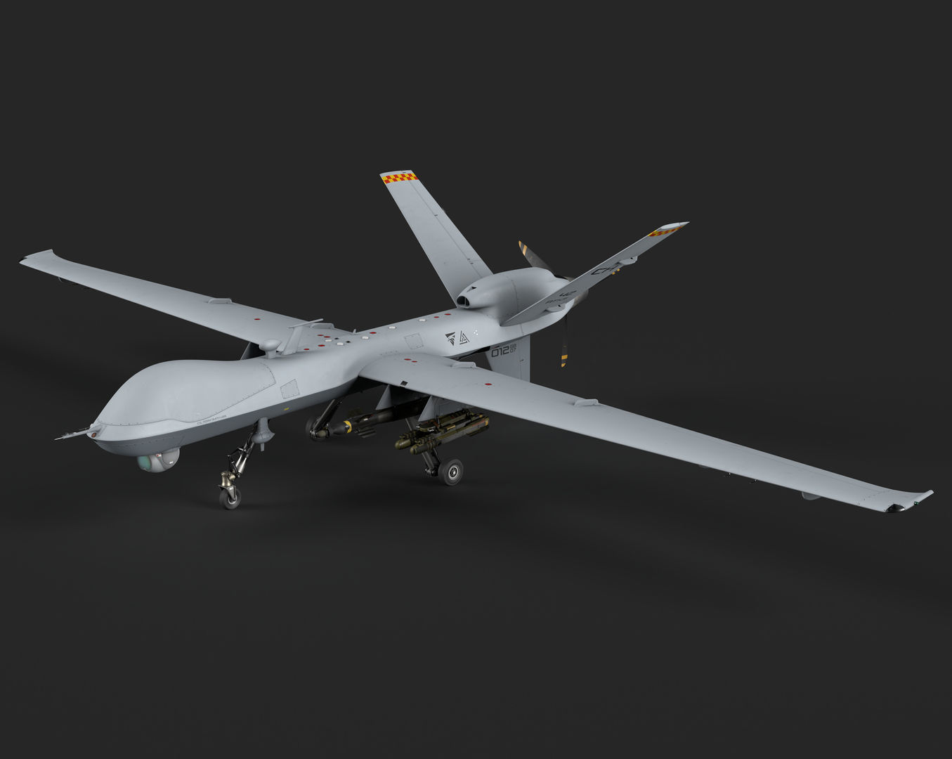 General Atomics MQ-9 Reaper 8K Drone 3D model_35