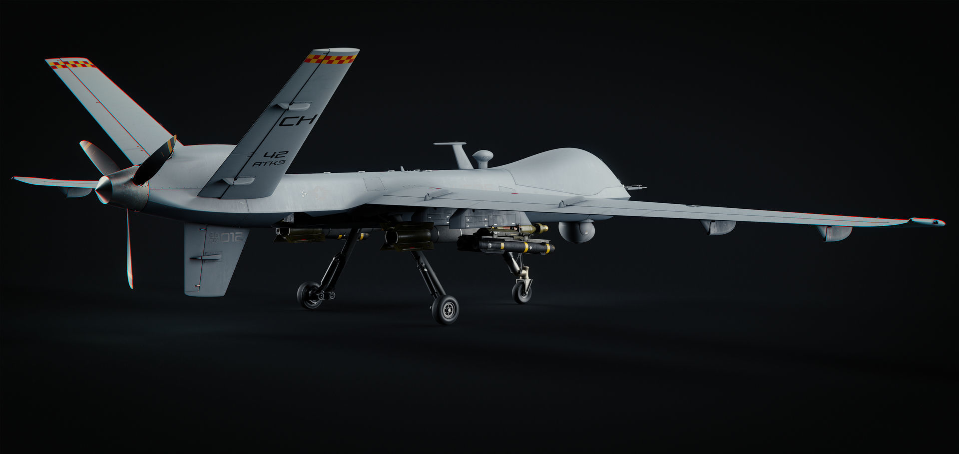 General Atomics MQ-9 Reaper 8K Drone 3D model_29