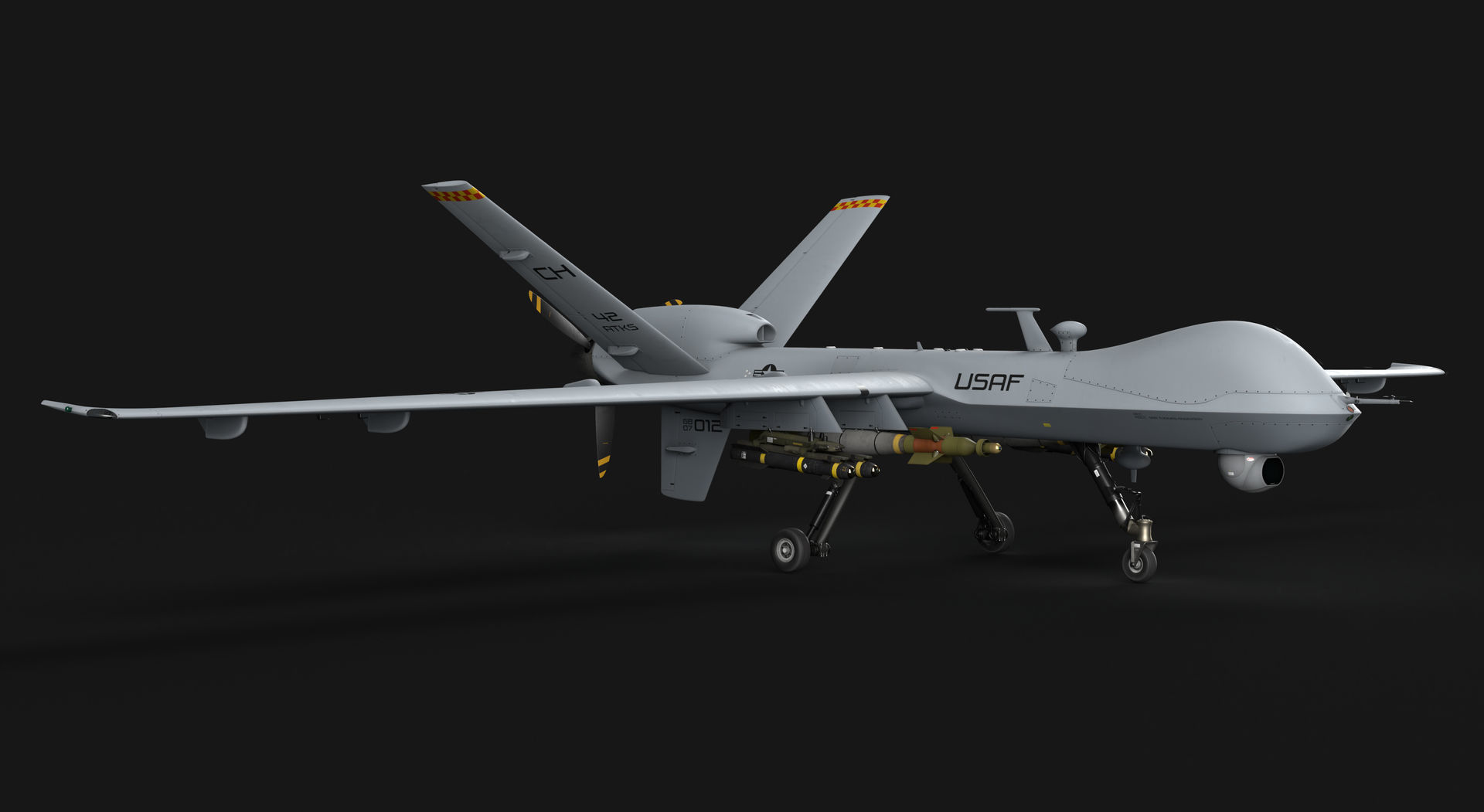 General Atomics MQ-9 Reaper 8K Drone 3D model_34