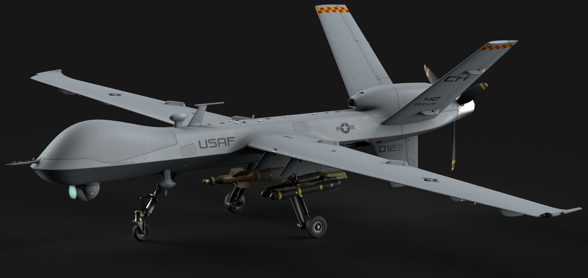 General Atomics MQ-9 Reaper 8K Drone 3D model_24