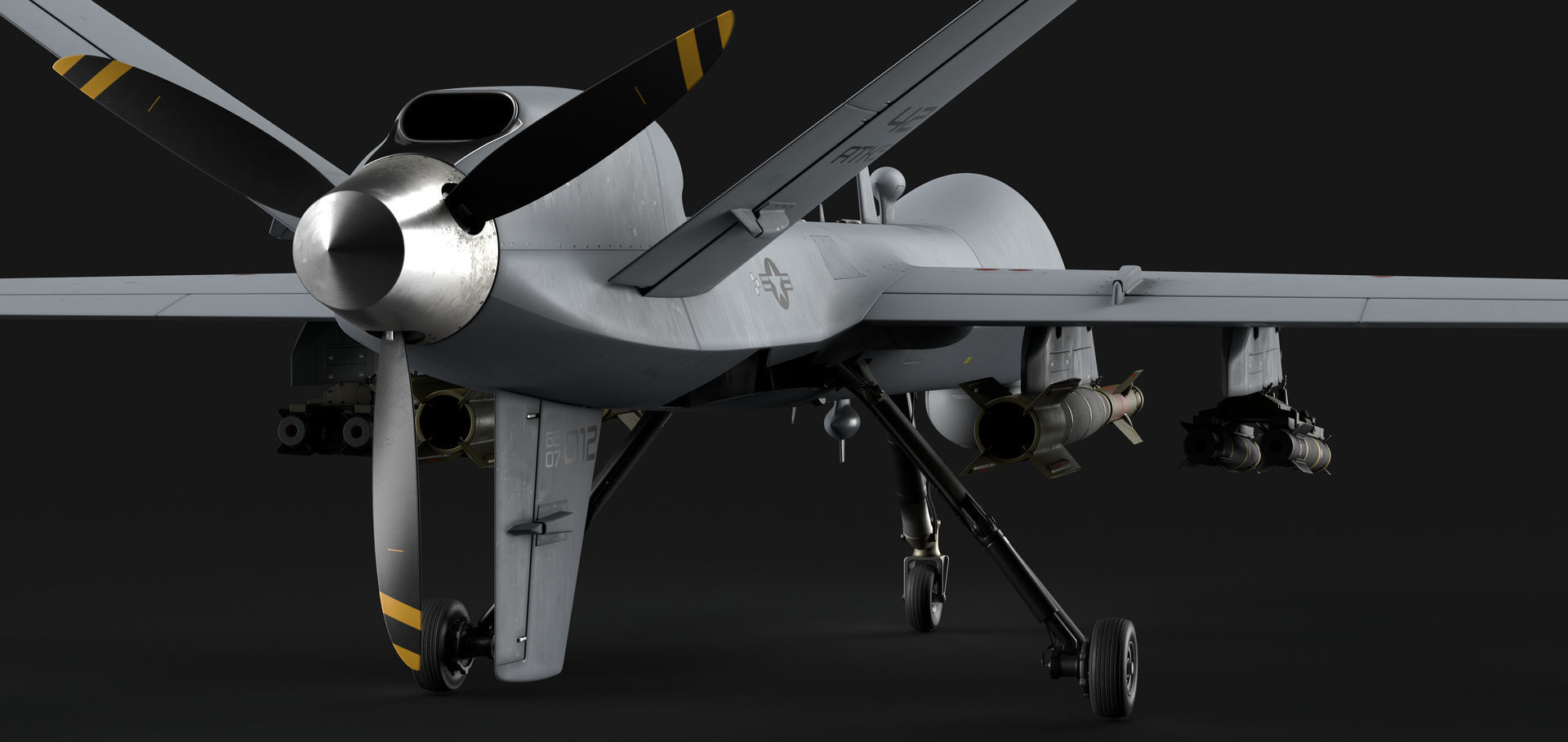 General Atomics MQ-9 Reaper 8K Drone 3D model_43