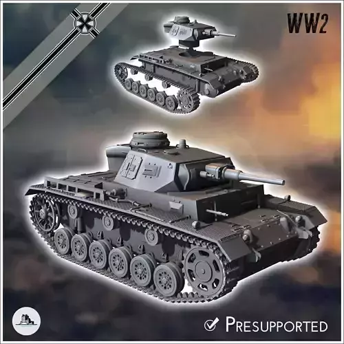 Panzer III Ausf H - miniatures tabletop scenery