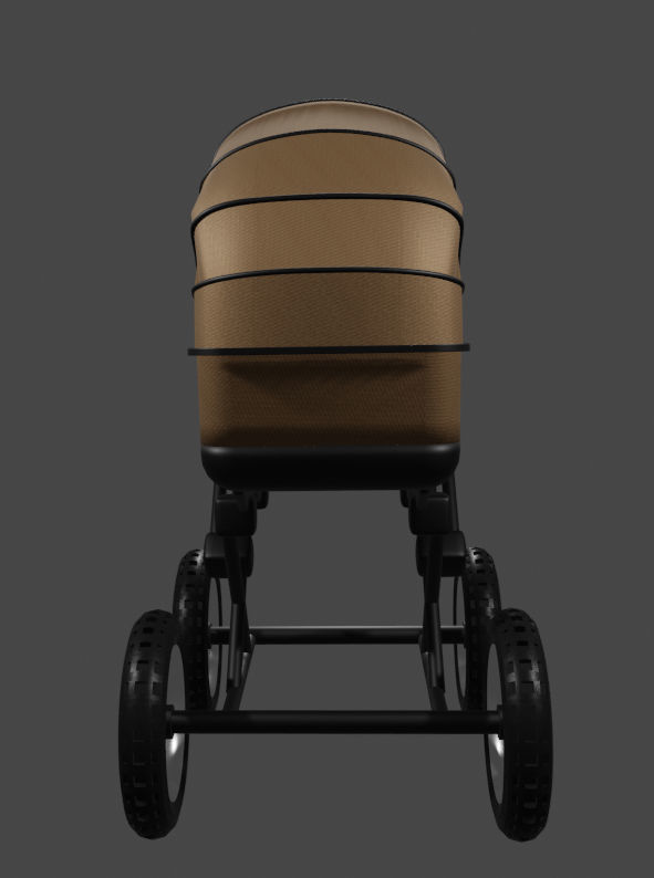 Baby carriage 3D model_2