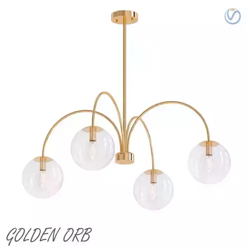 Golden Orb Chandelier