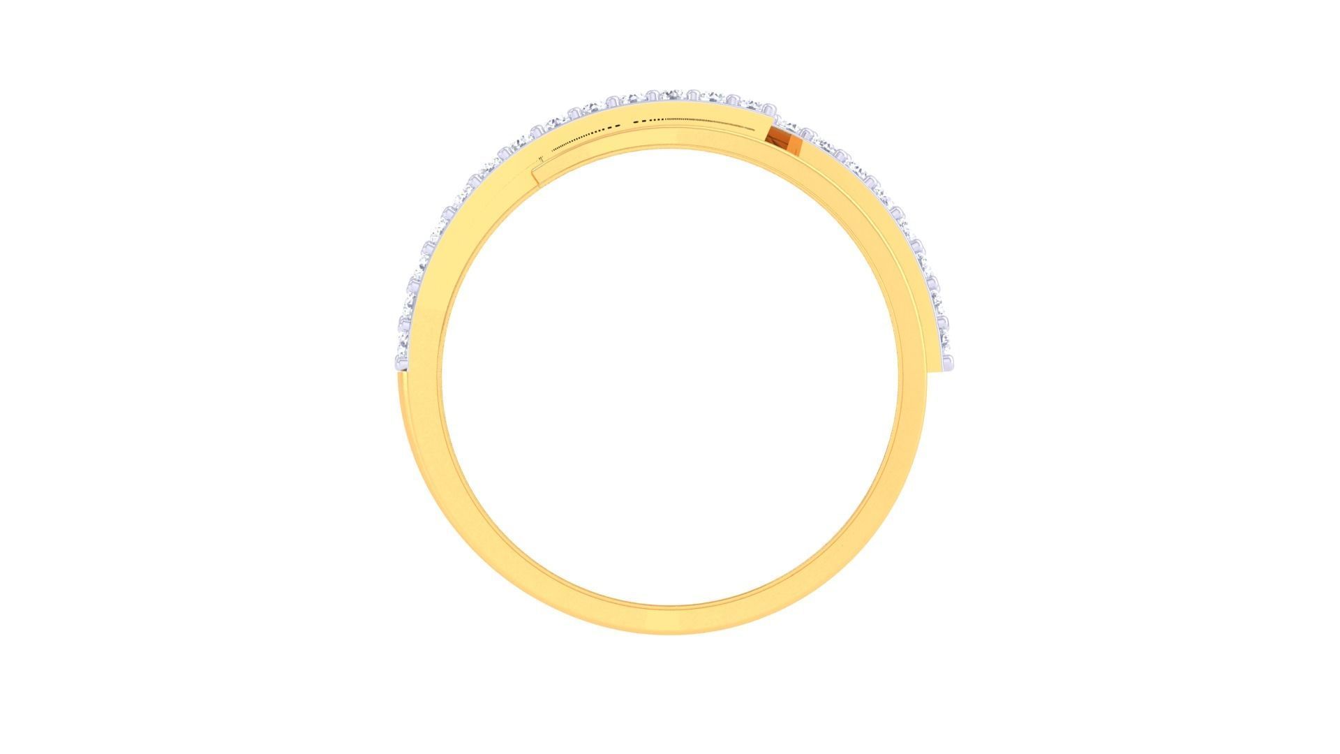 Ladies diamond ring 3D print model_4