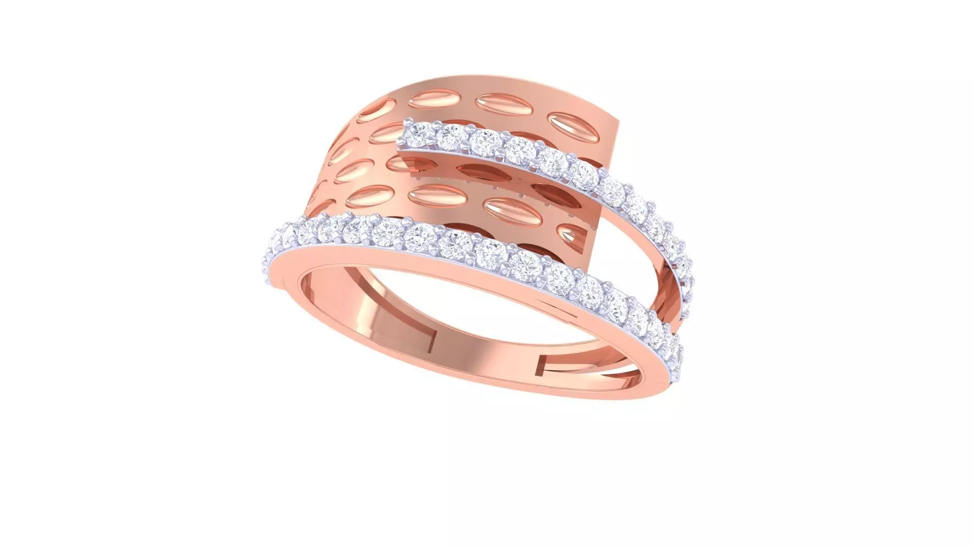 Ladies diamond ring 3D print model_0