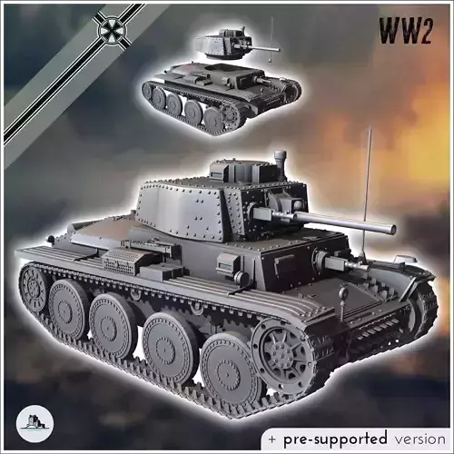 Panzer 38t Ausf G - miniatures tabletop scenery 3D print model