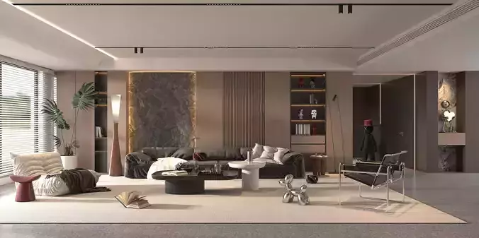 Living Room Scene 4 3D model