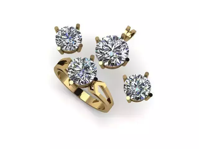 moissanite daimond pandent set