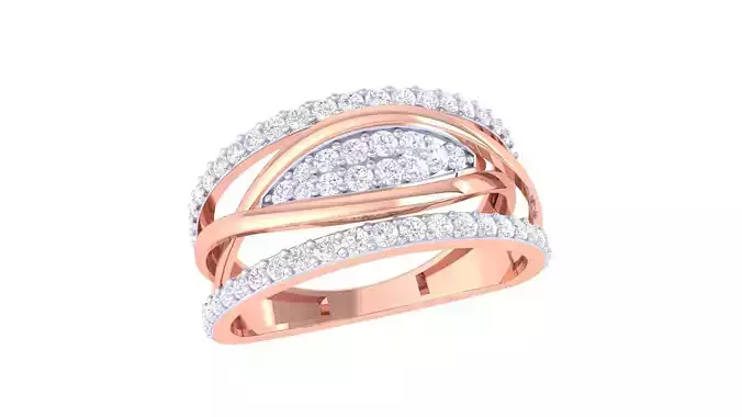 Ladies diamond ring 3D print model