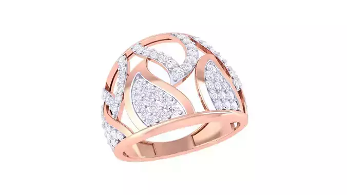 Ladies diamond ring 3D print model