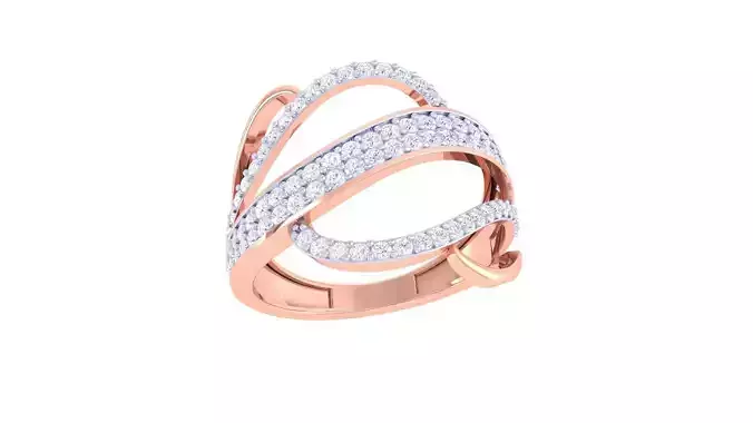 Ladies diamond ring 3D print model
