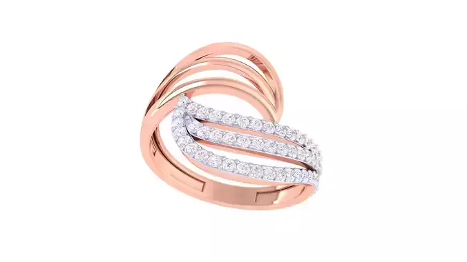 Ladies diamond ring 3D print model