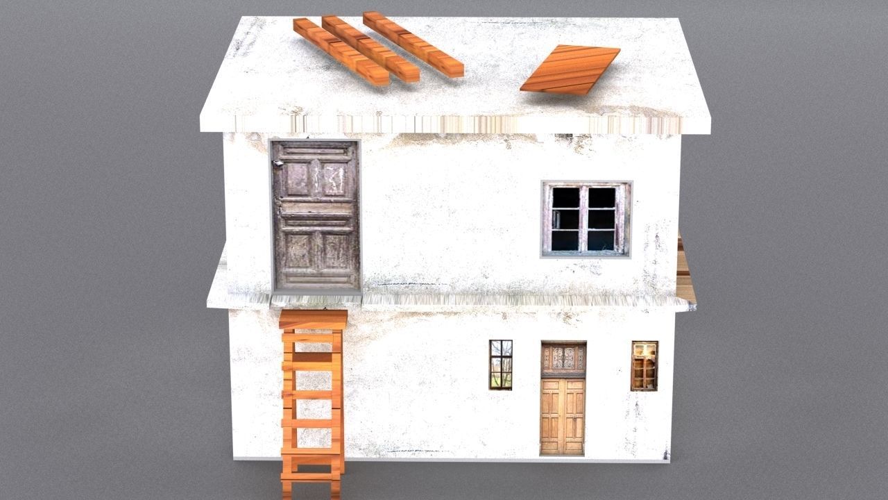 10 Slum Collection Low-poly 3D model_36