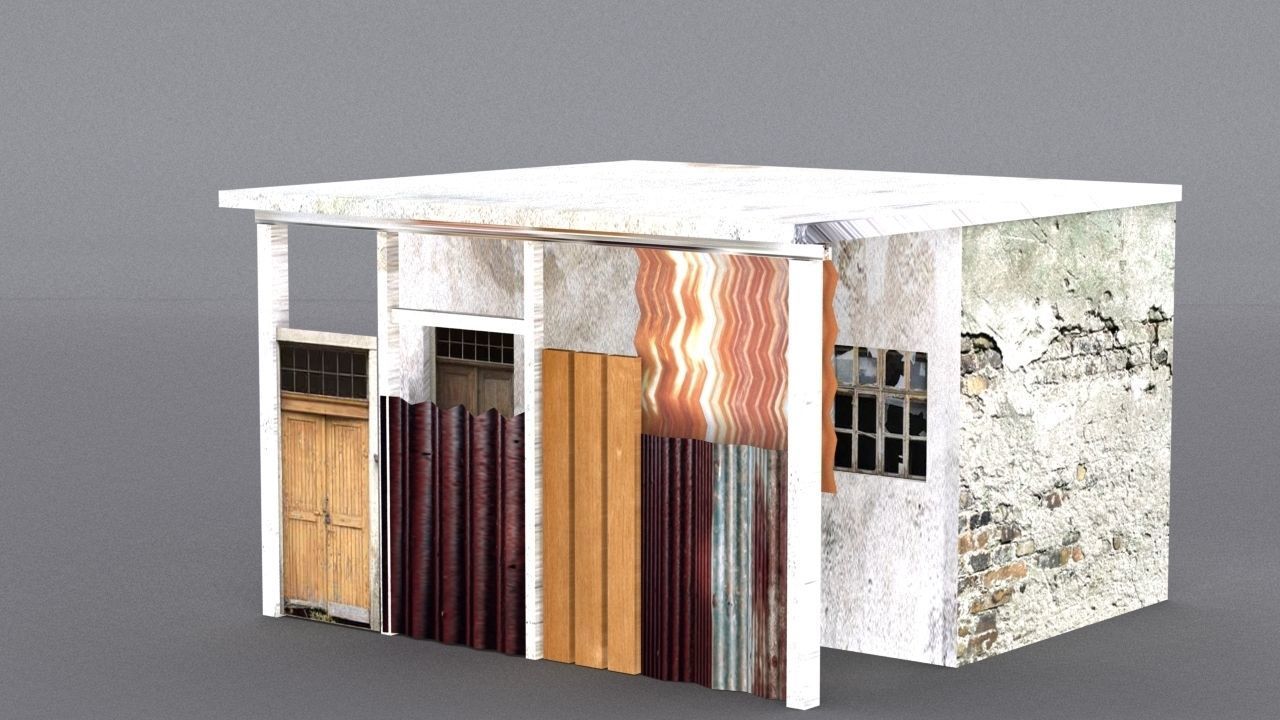 10 Slum Collection Low-poly 3D model_43