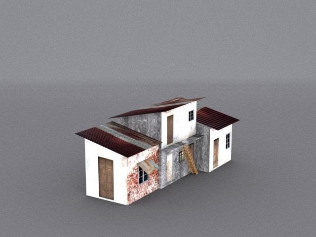 10 Slum Collection Low-poly 3D model_18