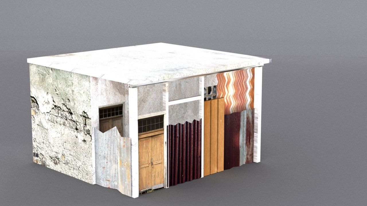 10 Slum Collection Low-poly 3D model_45