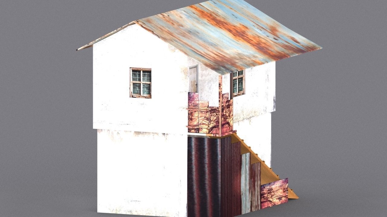 10 Slum Collection Low-poly 3D model_13