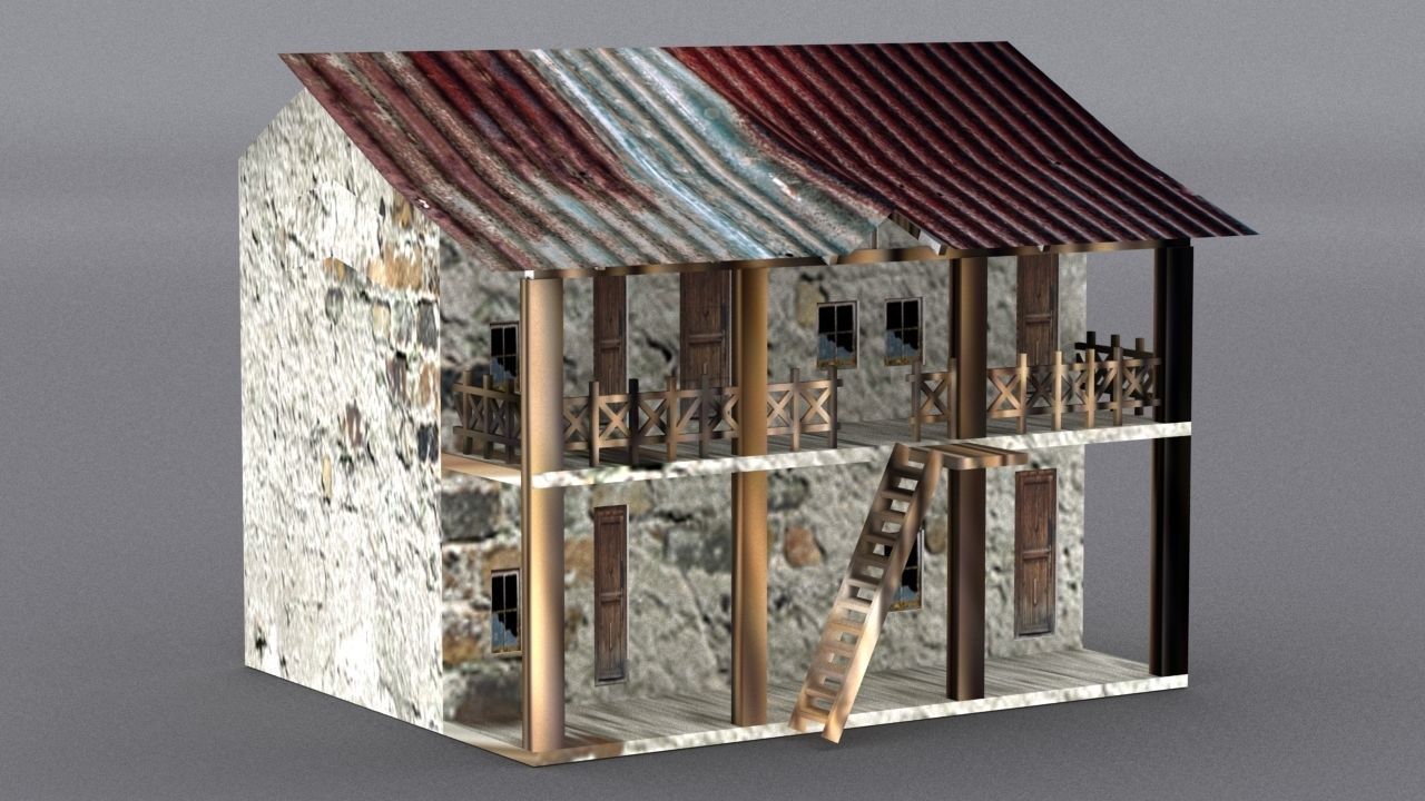 10 Slum Collection Low-poly 3D model_1