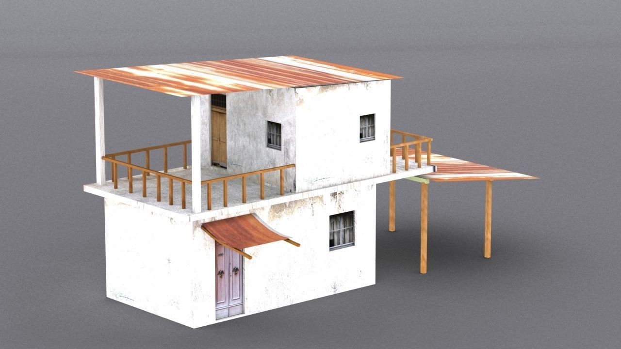 10 Slum Collection Low-poly 3D model_40
