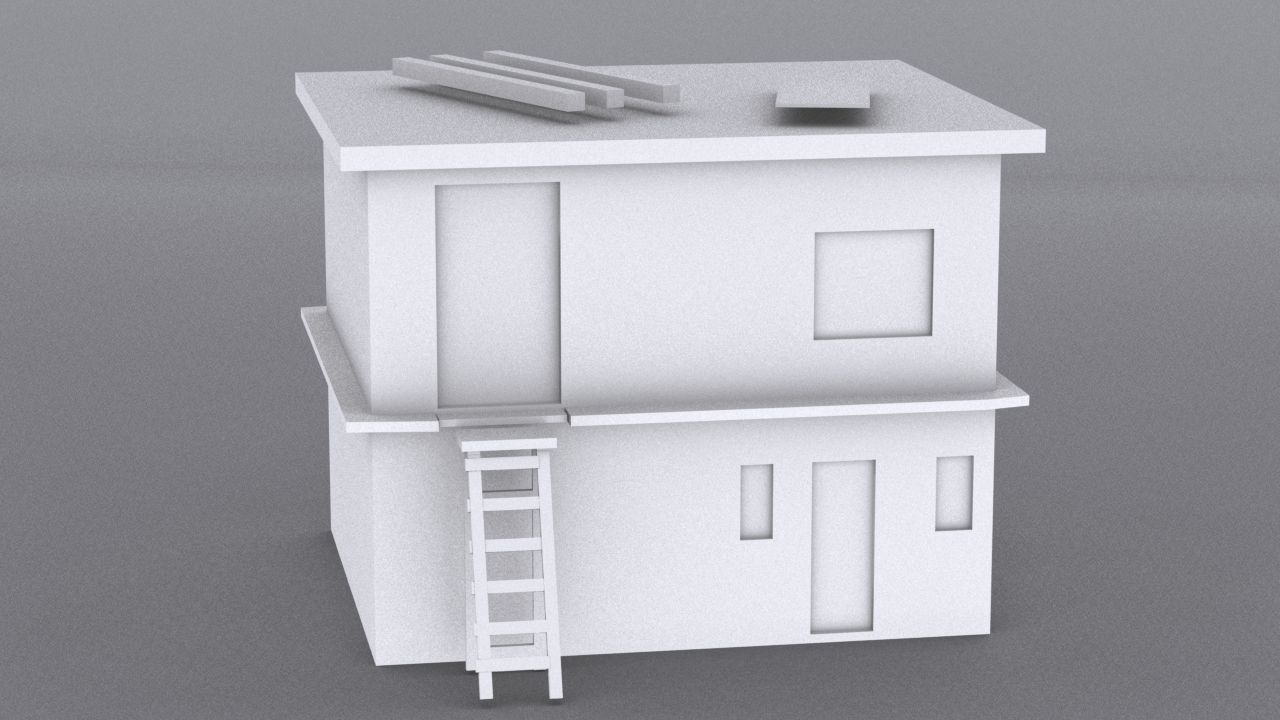 10 Slum Collection Low-poly 3D model_37