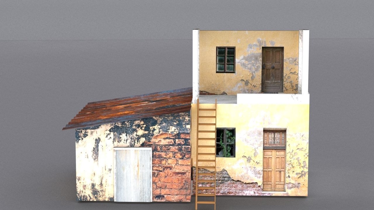 10 Slum Collection Low-poly 3D model_28