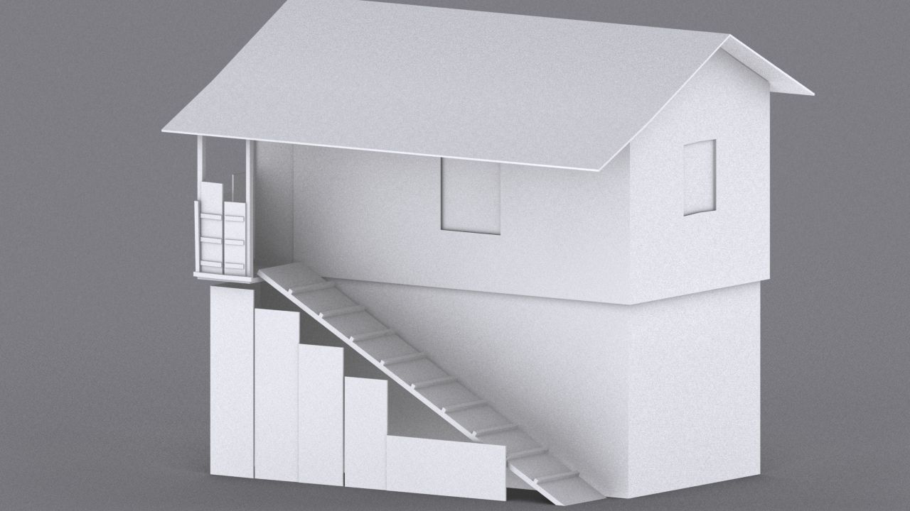 10 Slum Collection Low-poly 3D model_15