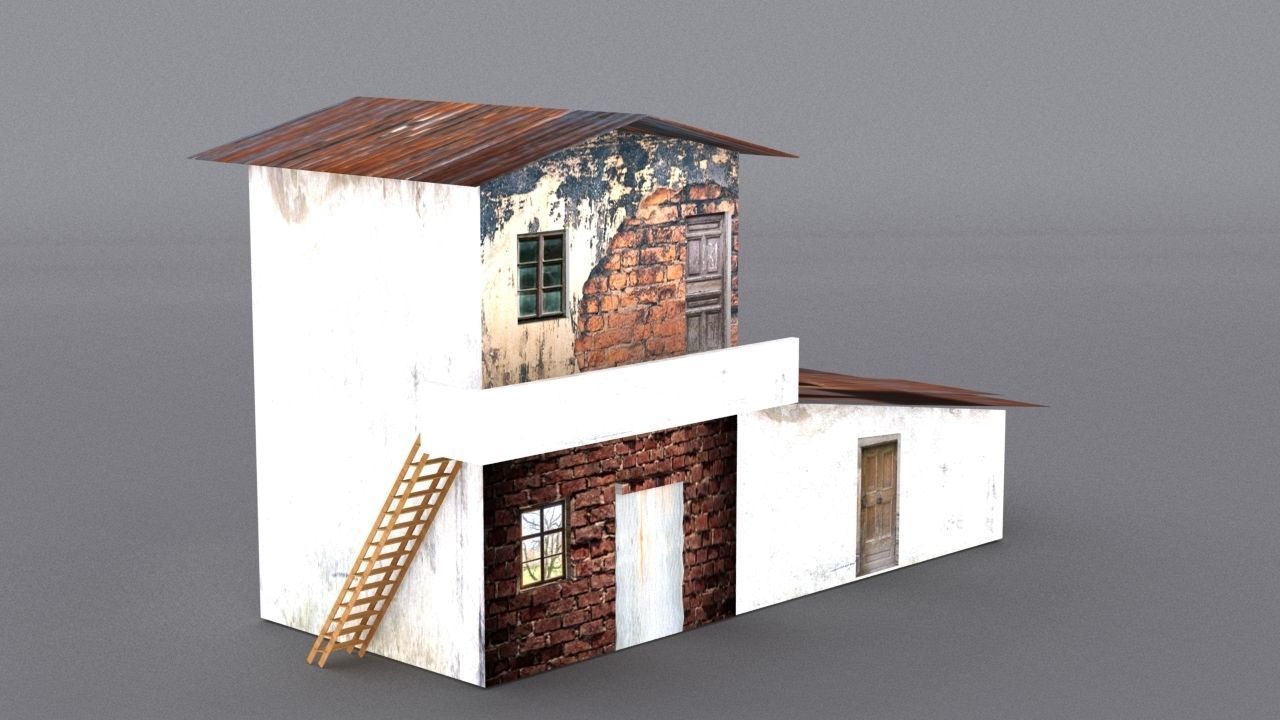 10 Slum Collection Low-poly 3D model_23