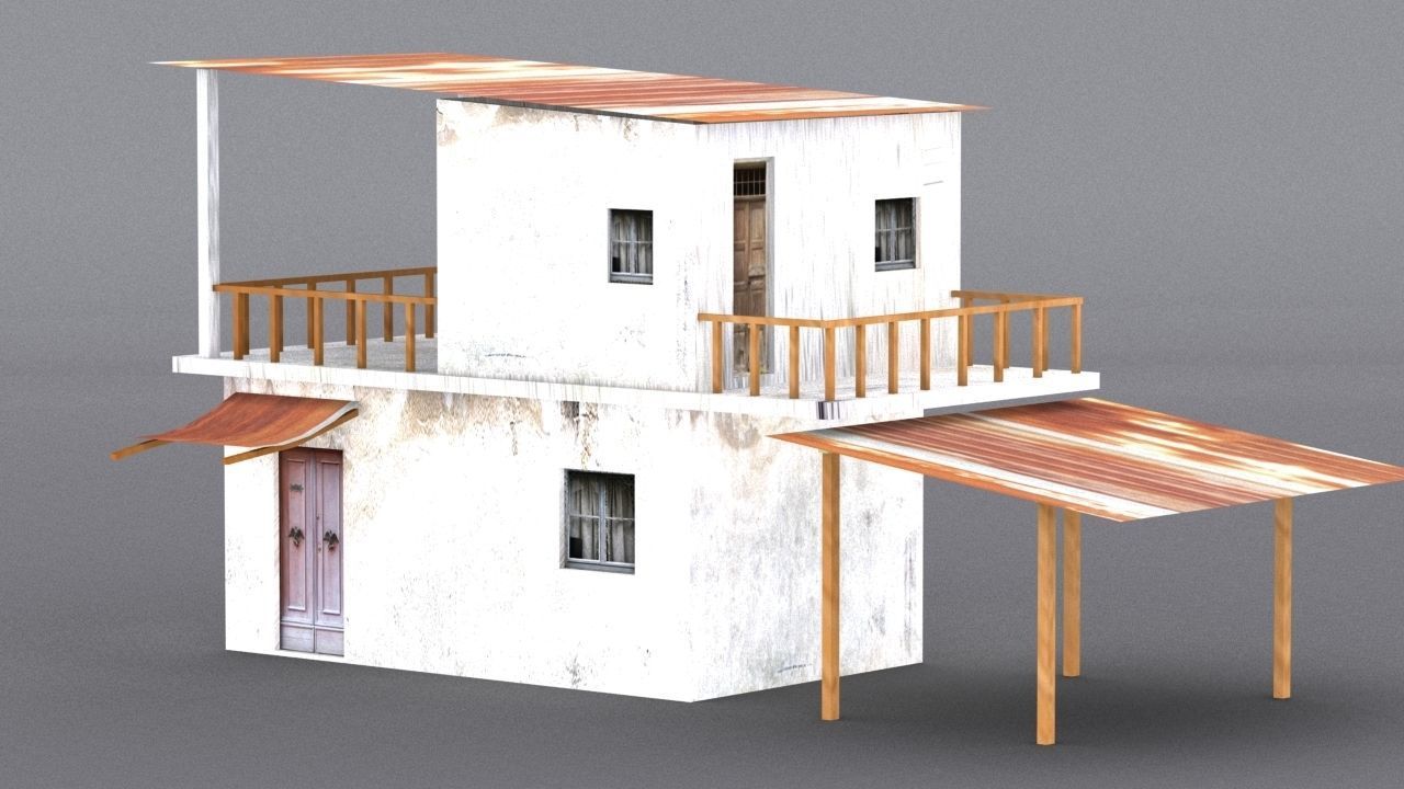 10 Slum Collection Low-poly 3D model_39