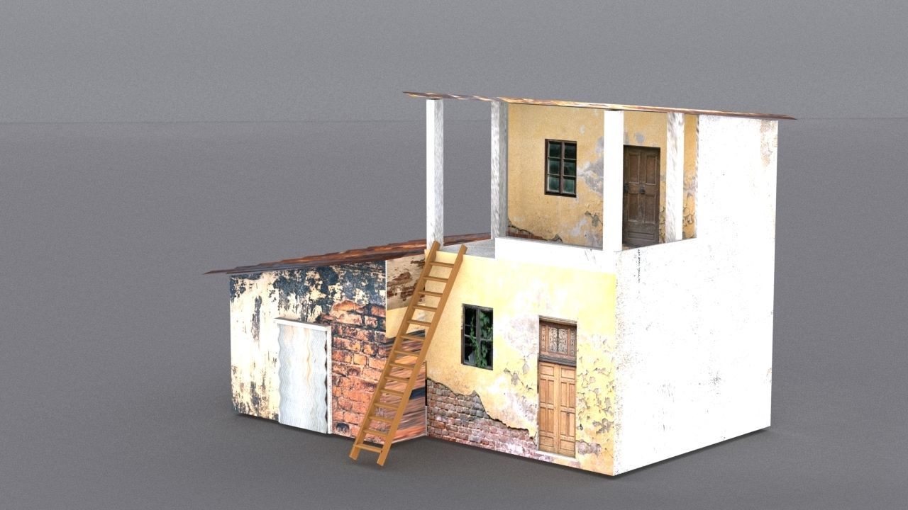10 Slum Collection Low-poly 3D model_27