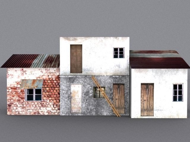 10 Slum Collection Low-poly 3D model_16