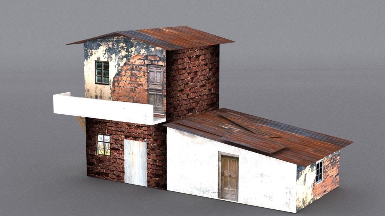10 Slum Collection Low-poly 3D model_22