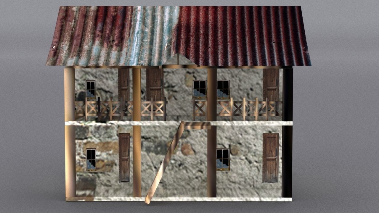 10 Slum Collection Low-poly 3D model_3