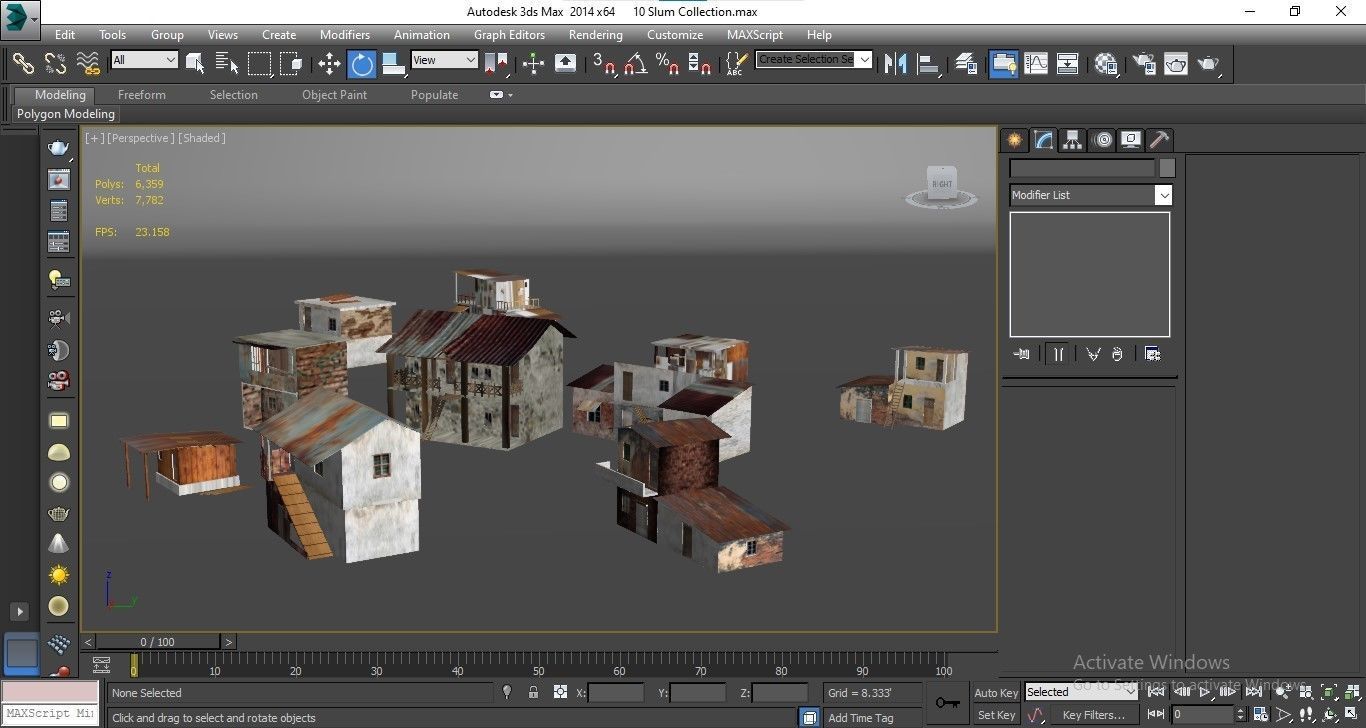 10 Slum Collection Low-poly 3D model_50