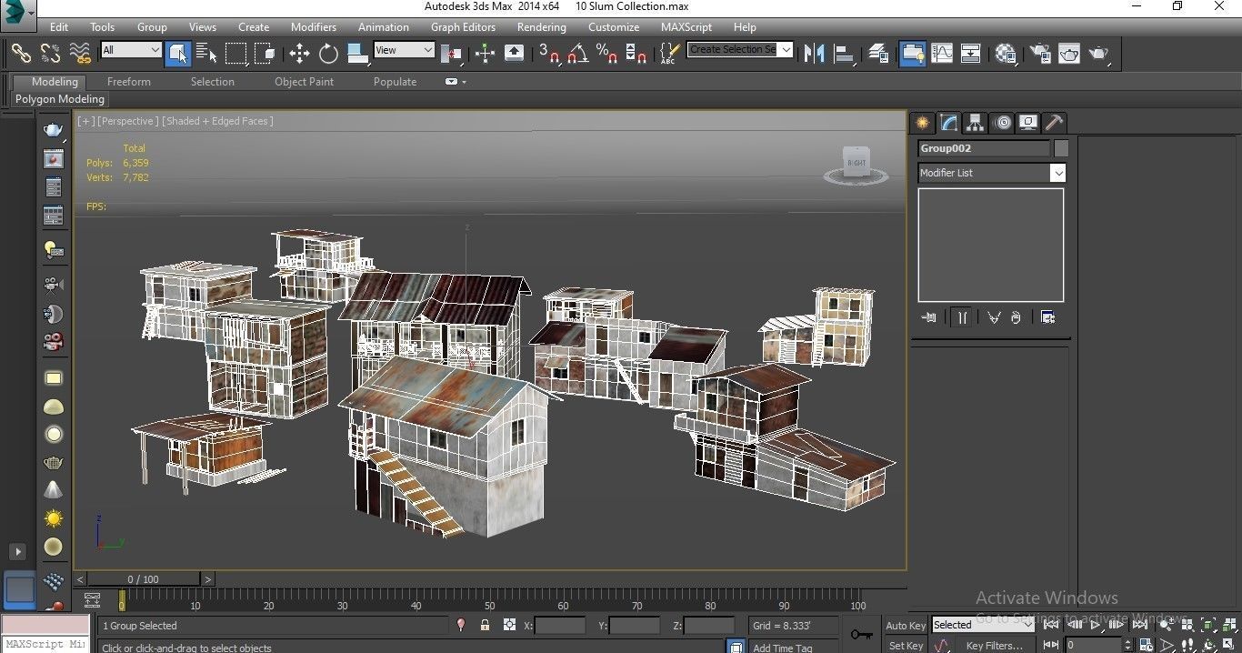 10 Slum Collection Low-poly 3D model_48